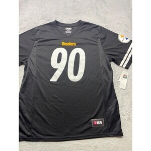 TJ‎ Watt 90 Jersey NFL Team Apparel Pittsburgh Steelers Mens XL Black New